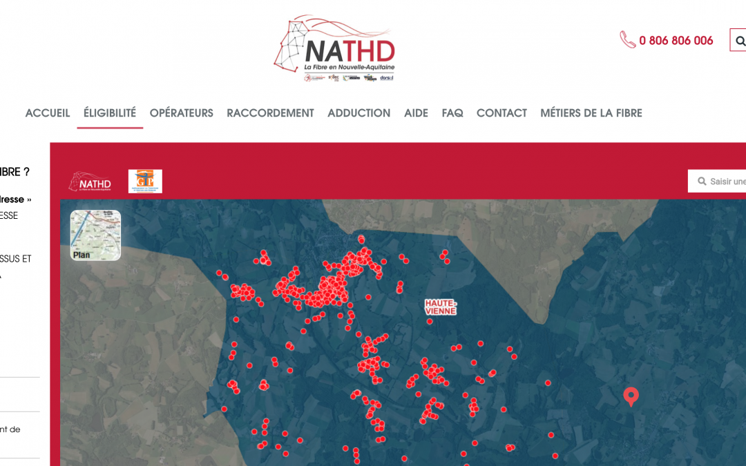 déploiement de la fibre, Zone Ouest, nouveaux points rouges !