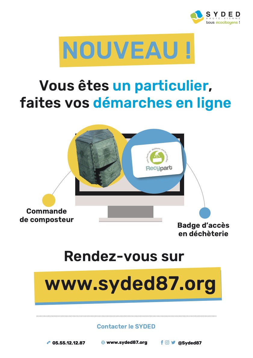 Nouveau, Syded87, faites vos démarches en ligne !