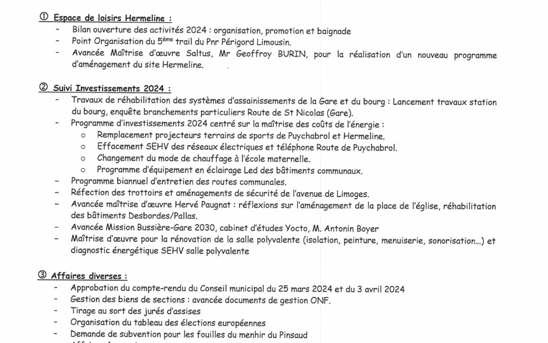 Conseil Municipal